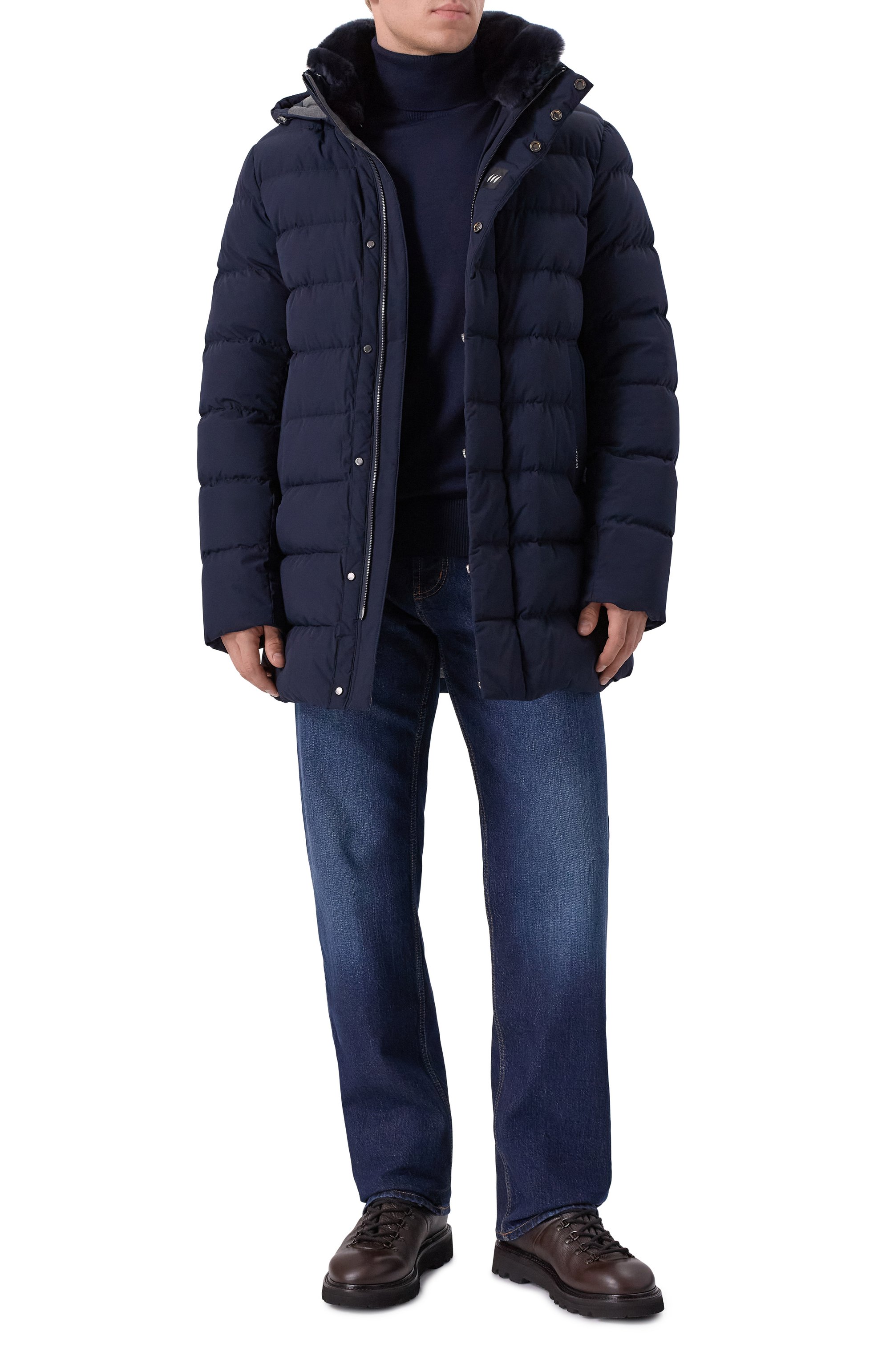 Пуховик с воротником из кролика HETREGO, арт. 8P435R/WILLIAM, фото 2