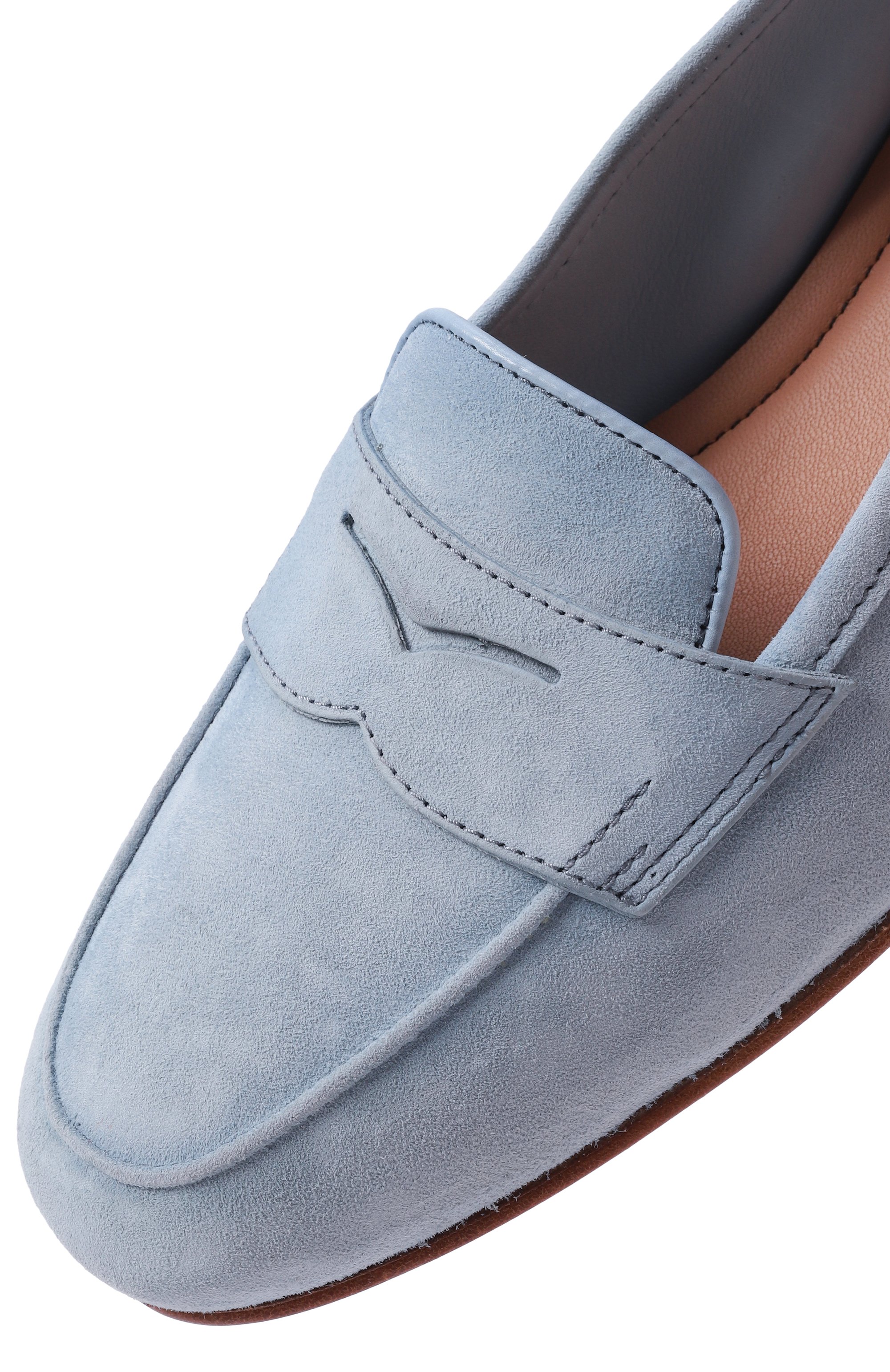 Замшевые пенни-лоферы carla SANTONI голубого цвета по цене 87550 руб., арт. WUNG71031SA4SAEA, фото 7 Замшевые пенни-лоферы carla SANTONI, арт. WUNG71031SA4SAEA, фото 7