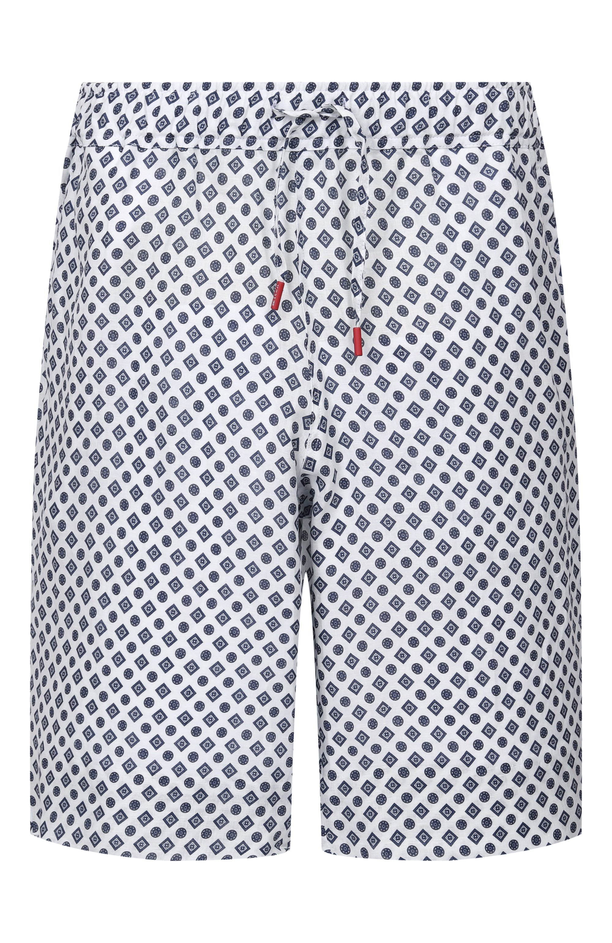 Льняные шорты KITON белого цвета по цене 174500 руб., арт. UPN005H09719, фото 1 Льняные шорты KITON, арт. UPN005H09719, фото 1