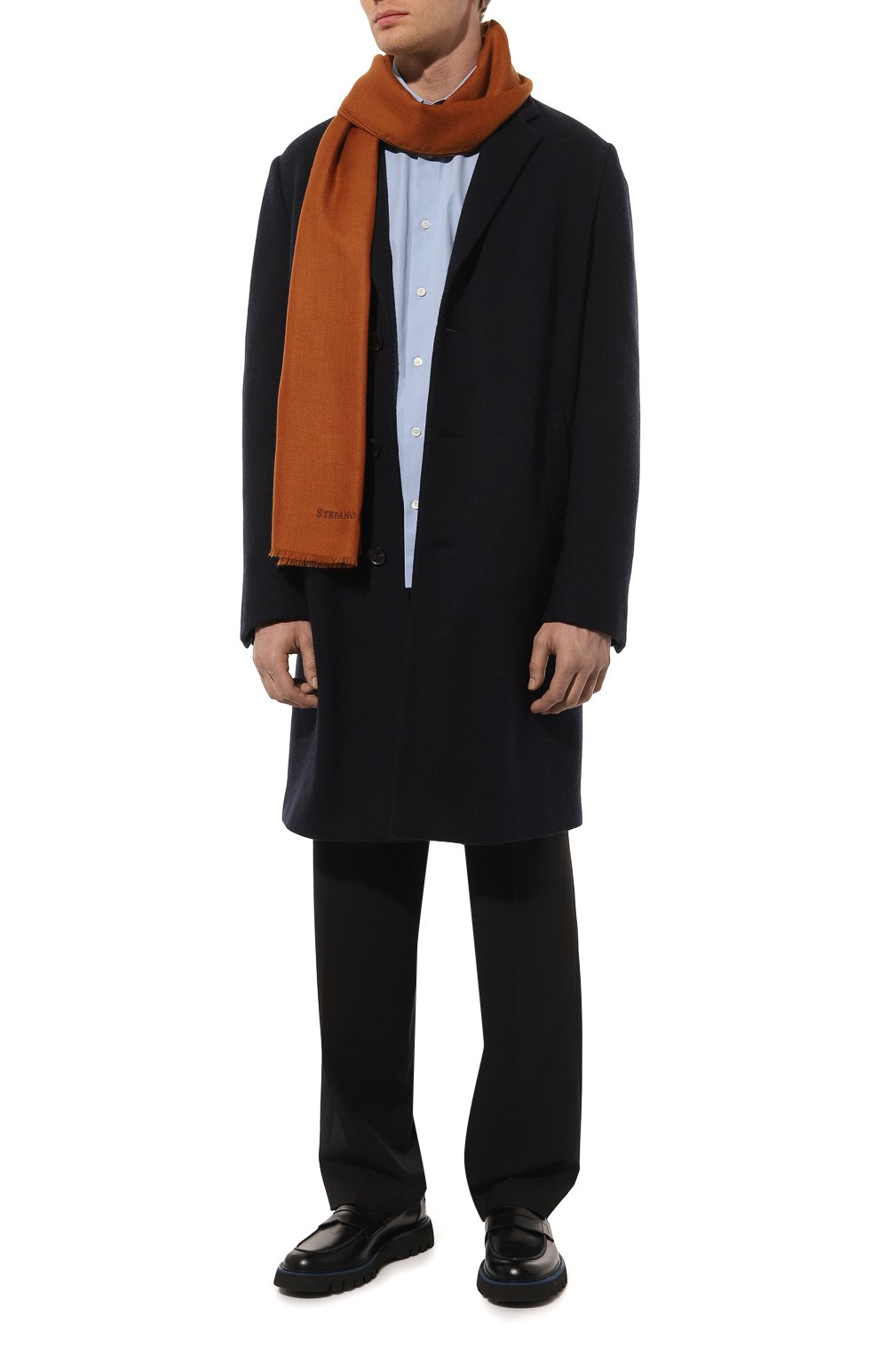 Кашемировый шарф STEFANO RICCI оранжевого цвета по цене 69600 руб., арт. MIA3100010/31588, фото 2 Кашемировый шарф STEFANO RICCI, арт. MIA3100010/31588, фото 2