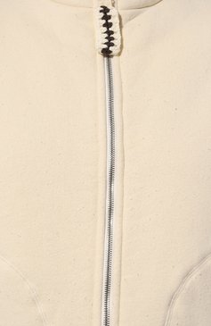 Женская двусторонняя хлопковая куртка JIL SANDER молочного цвета, арт. J40BN0156/J20088 | Фото 5 (Кросс-КТ: Куртка, Утепленный; Рукава: Длинные; Материал сплава: Проставлено; Материал внешний: Хлопок; Драгоценные камни: Проставлено; Длина (верхняя одежда): Короткие; Материал подклада: Хлопок; Стили: Кэжуэл)