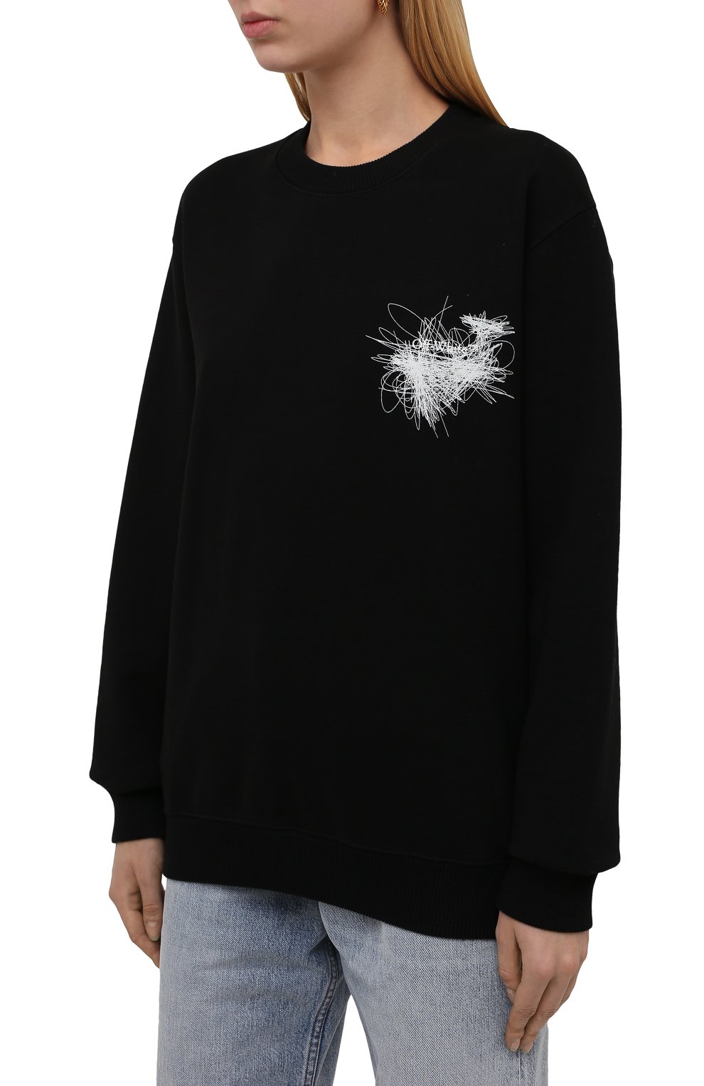 Хлопковый свитшот OFF-WHITE, арт. 0WBA055F21JER010, фото 3