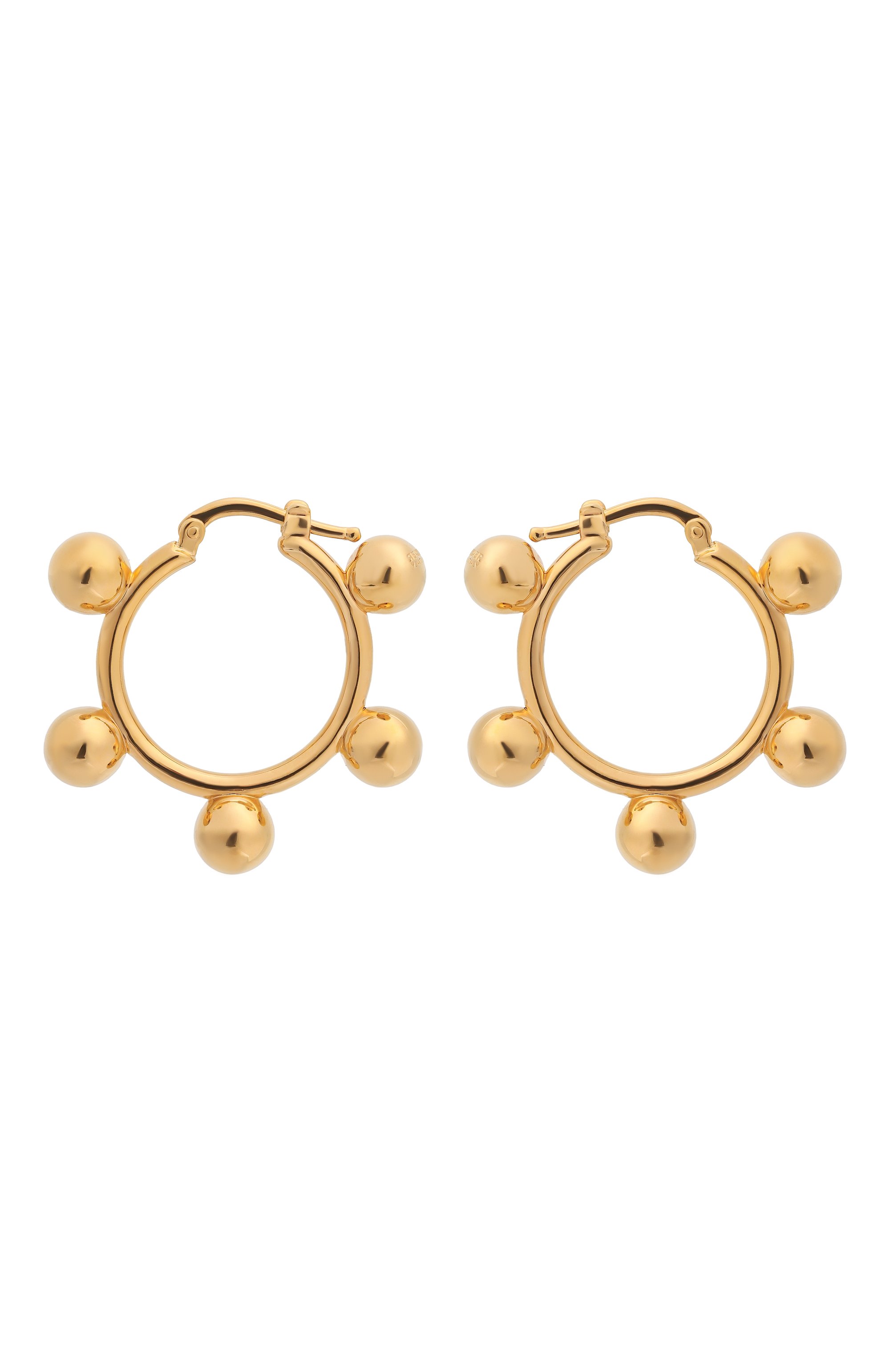 Серьги JIL SANDER золотого цвета по цене 84350 руб., арт. J12VG0364 P4877, фото 1 Серьги JIL SANDER, арт. J12VG0364 P4877, фото 1