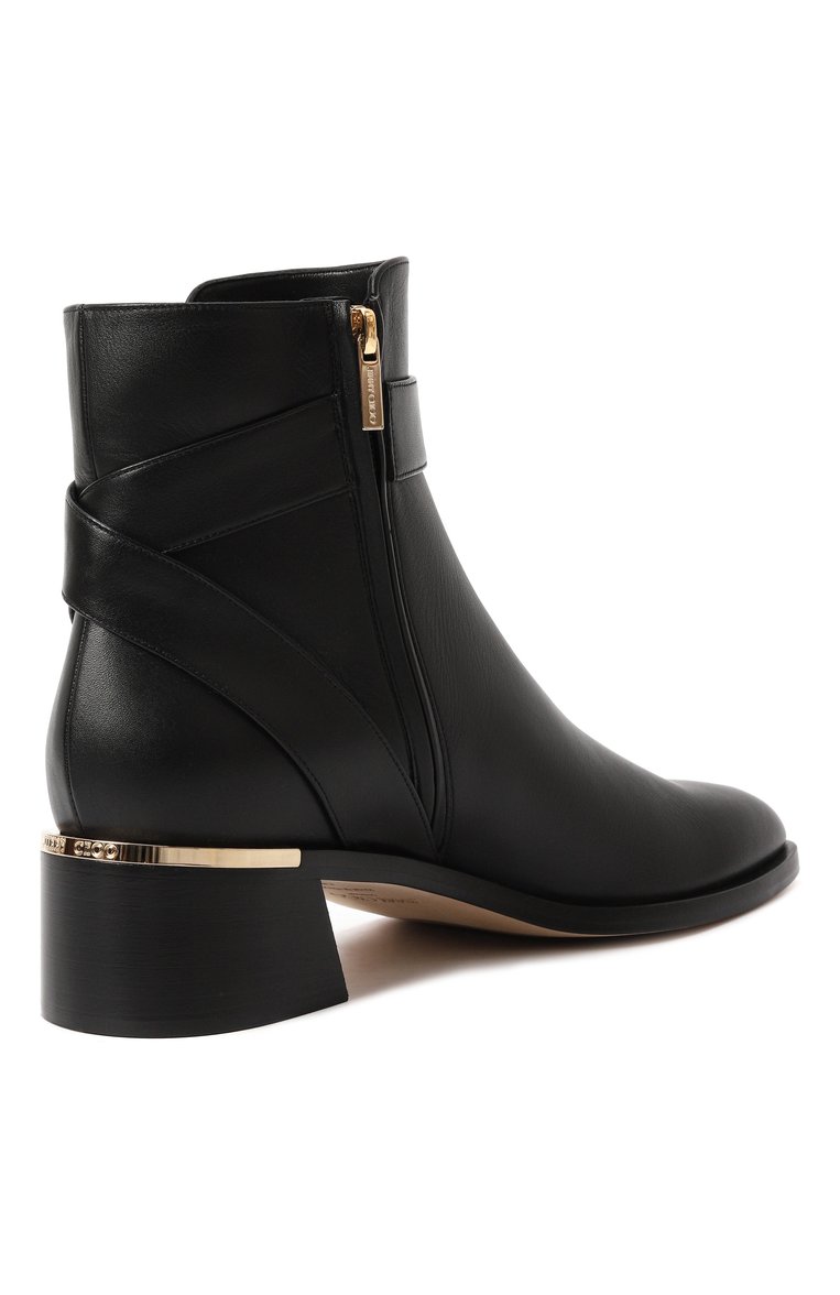 Женские кожаные ботильоны noor 45 JIMMY CHOO черного цвета, арт. N00R 45 | Фото 5 (Подошва: Плоская; Каблук высота: Низкий; Материал внутренний: Натуральная кожа; Материал внешний: Натуральная кожа; Каблук тип: Устойчивый; Материал утеплителя: Без утеплителя)