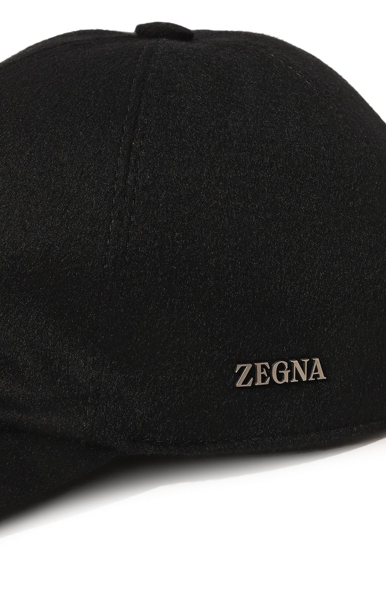 Мужская кашемировая бейсболка ZEGNA черного цвета, арт. B4B-E8I09H | Фото 4 (Материал: Текстиль, Кашемир, Шерсть; Нос: Не проставлено)