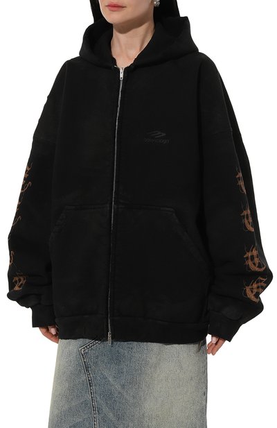 Хлопковая толстовка BALENCIAGA, арт. 744444/T0VD9, фото 3