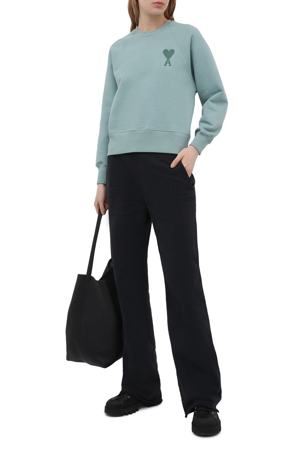 Хлопковый свитшот AMI, арт. E21FJ028.747, фото 2