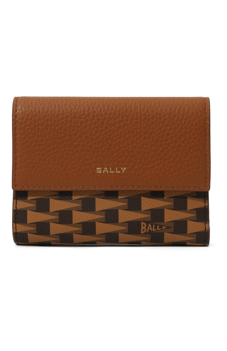 Женские кожаное портмоне BALLY коричневого цвета, арт. WLB00U/TP046 | Фото 1 (Материал: Натуральная кожа; Материал сплава: Проставлено; Нос: Не проставлено)