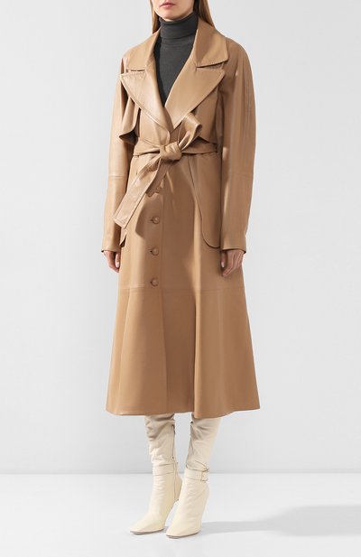 Кожаное пальто ZIMMERMANN бежевого цвета по цене 367500 руб., арт. 6590JESP, фото 3 Кожаное пальто ZIMMERMANN, арт. 6590JESP, фото 3
