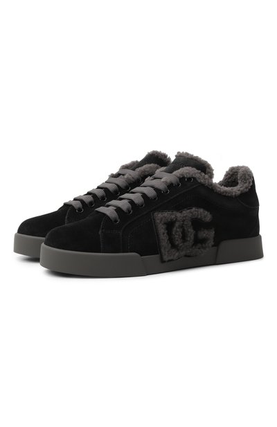 Женские замшевые кеды portofino light DOLCE & GABBANA, арт. CK2374/AJ222