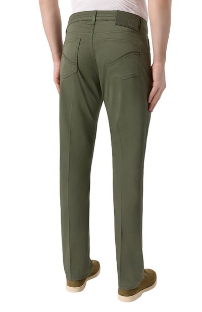 Хлопковые брюки STEFANO RICCI хаки цвета по цене 130000 руб., арт. MST41B0150/T0182, фото 4 Хлопковые брюки STEFANO RICCI, арт. MST41B0150/T0182, фото 4