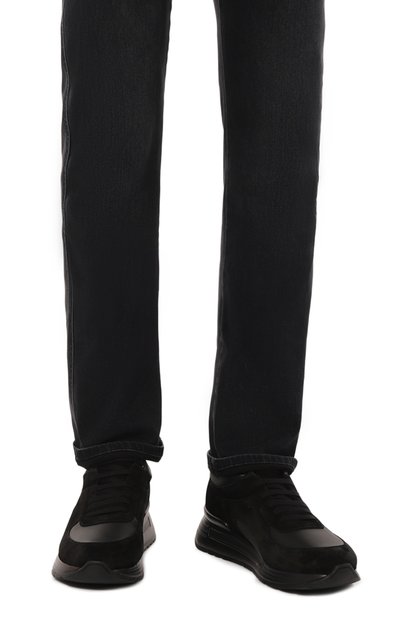 Кожаные кроссовки STEFANO RICCI черного цвета по цене 106500 руб., арт. US26EG6539/MRSDP, фото 3 Кожаные кроссовки STEFANO RICCI, арт. US26EG6539/MRSDP, фото 3