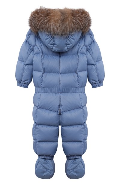 Пуховый комбинезон с мехом MONCLER, арт. G2-951-1G506-02-53079/12-18M, фото 2