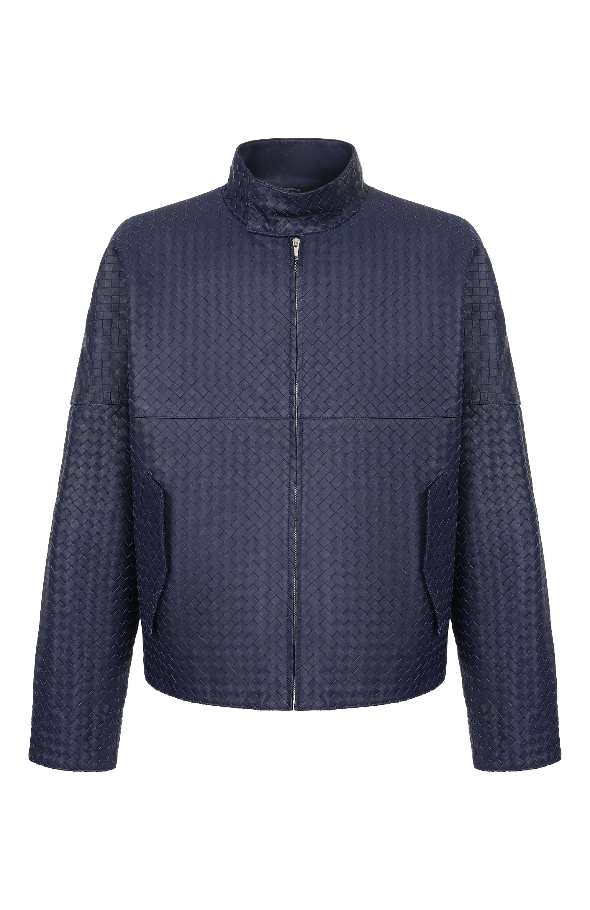 Кожаная куртка BOTTEGA VENETA темно-синего цвета по цене 1695000 руб., арт. 864757/V6AR0, фото 1 Кожаная куртка BOTTEGA VENETA, арт. 864757/V6AR0, фото 1
