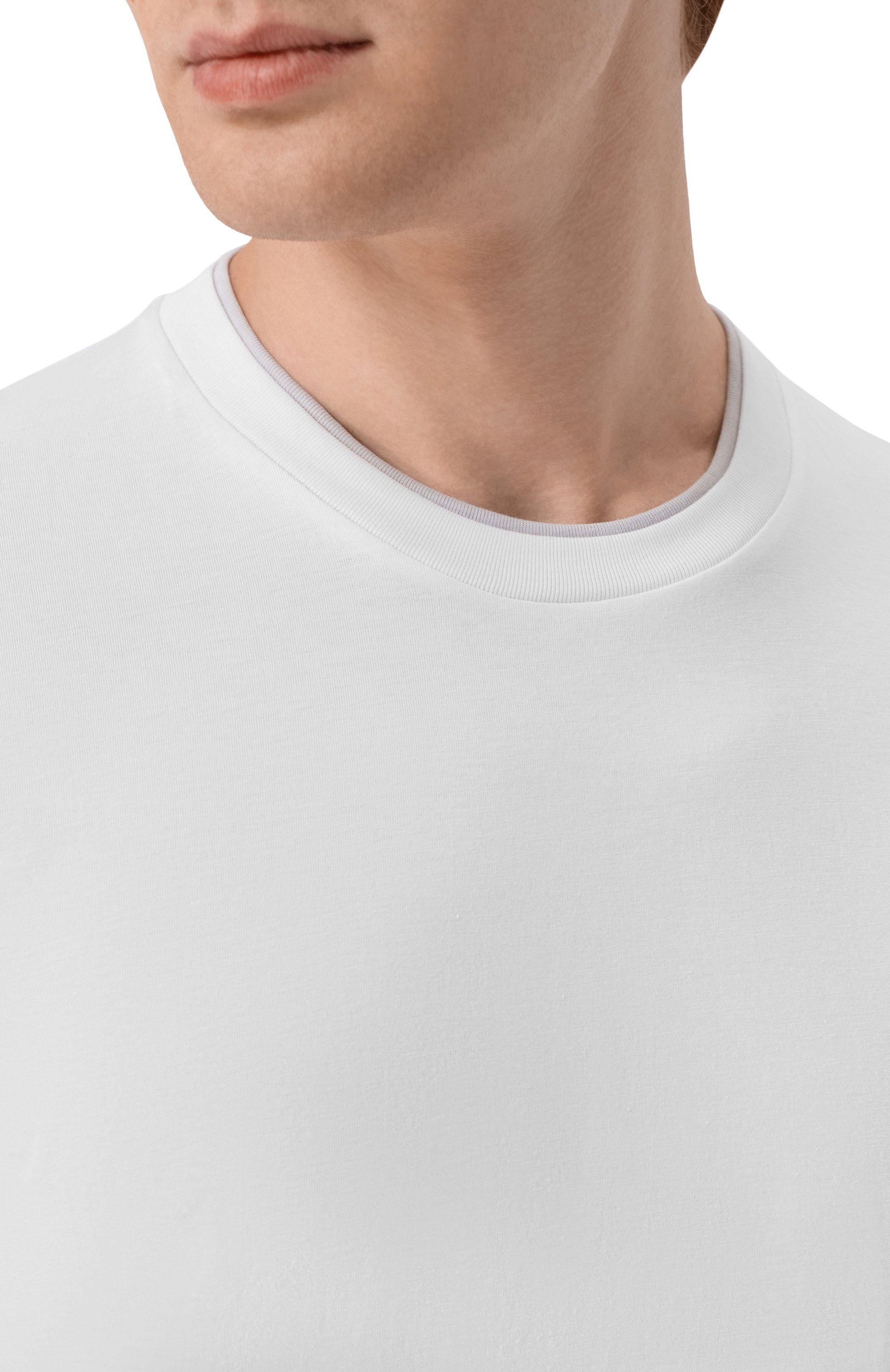 Хлопковая футболка CORNELIANI белого цвета по цене 20800 руб., арт. 28G571/2A25003, фото 5 Хлопковая футболка CORNELIANI, арт. 28G571/2A25003, фото 5