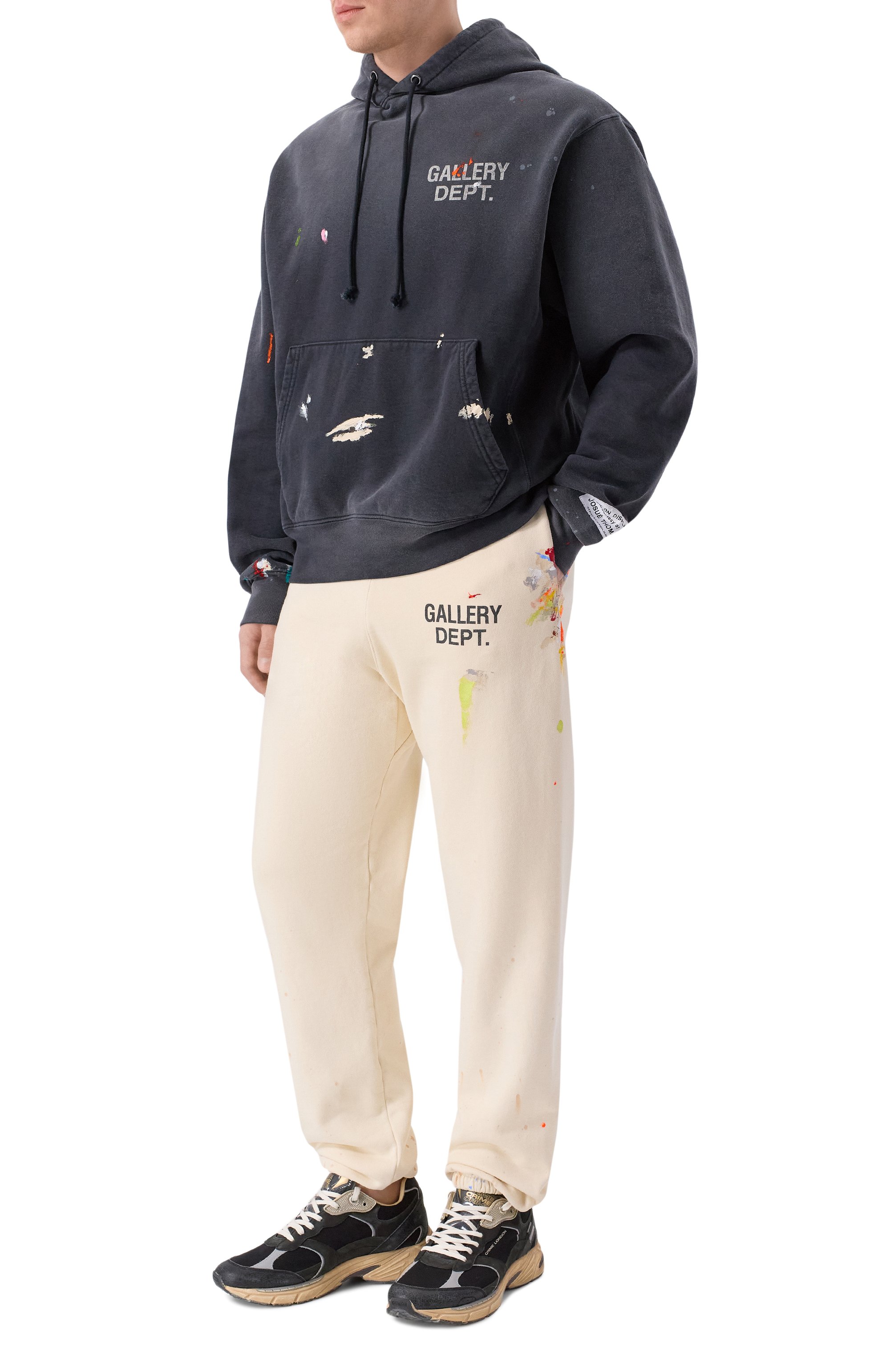 Хлопковые джоггеры GALLERY DEPT. кремового цвета по цене 74750 руб., арт. EN-2130, фото 2 Хлопковые джоггеры GALLERY DEPT., арт. EN-2130, фото 2