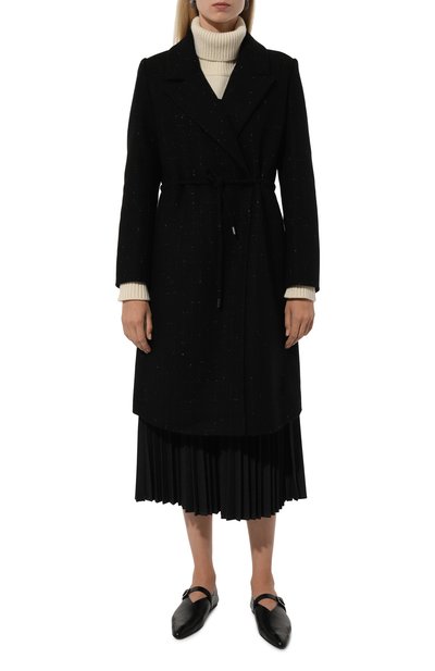 Шерстяное пальто DIEGO M черного цвета по цене 86500 руб., арт. 24IP-Z410, фото 3 Шерстяное пальто DIEGO M, арт. 24IP-Z410, фото 3