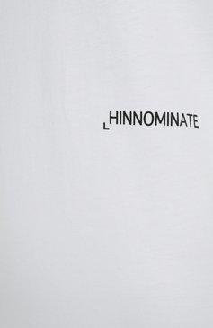Женская хлопковая футболка HINNOMINATE белого цвета, арт. HMABW01406 | Фото 5 (Рукава: Короткие; Длина (для топов): Стандартные; Материал внешний: Хлопок; Принт: Без принта; Стили: Спорт-шик)