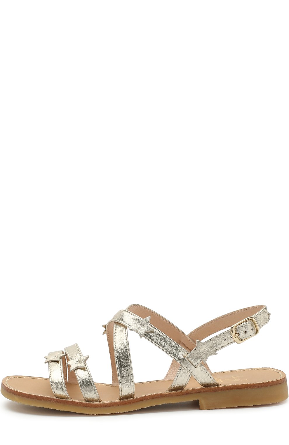 Кожаные сандалии на ремешке IL GUFO золотого цвета по цене 15250 руб., арт. G740/INCR0CIAT0 LAMI/31-34, фото 2 Кожаные сандалии на ремешке IL GUFO, арт. G740/INCR0CIAT0 LAMI/31-34, фото 2