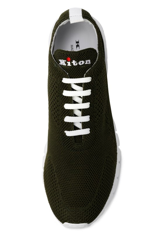 Текстильные кроссовки Kiton USSFITSN00809_001 Хаки  USSFITSN00809_001 Фото 5