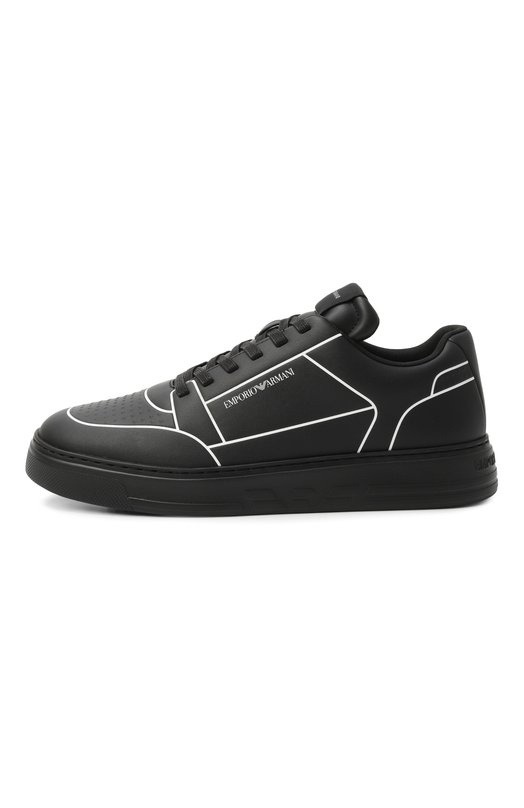 Кожаные кеды Emporio Armani EM002852/AF18014 Чёрный  EM002852/AF18014 Фото 4