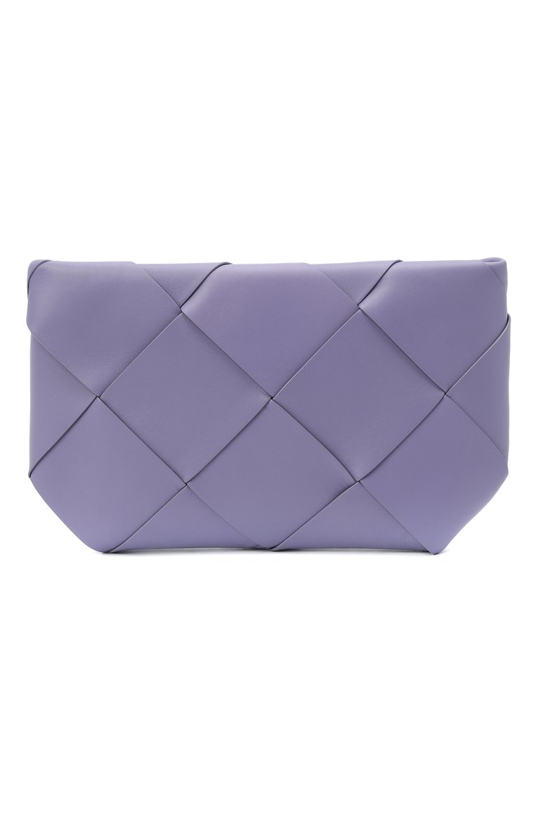 Женская кожаная косметичка BOTTEGA VENETA сиреневого цвета, арт. 577771/VMAY4 | Фото 1 (Региональные ограничения белый список (Axapta Mercury): RU; Материал: Натуральная кожа; Нос: Не проставлено)