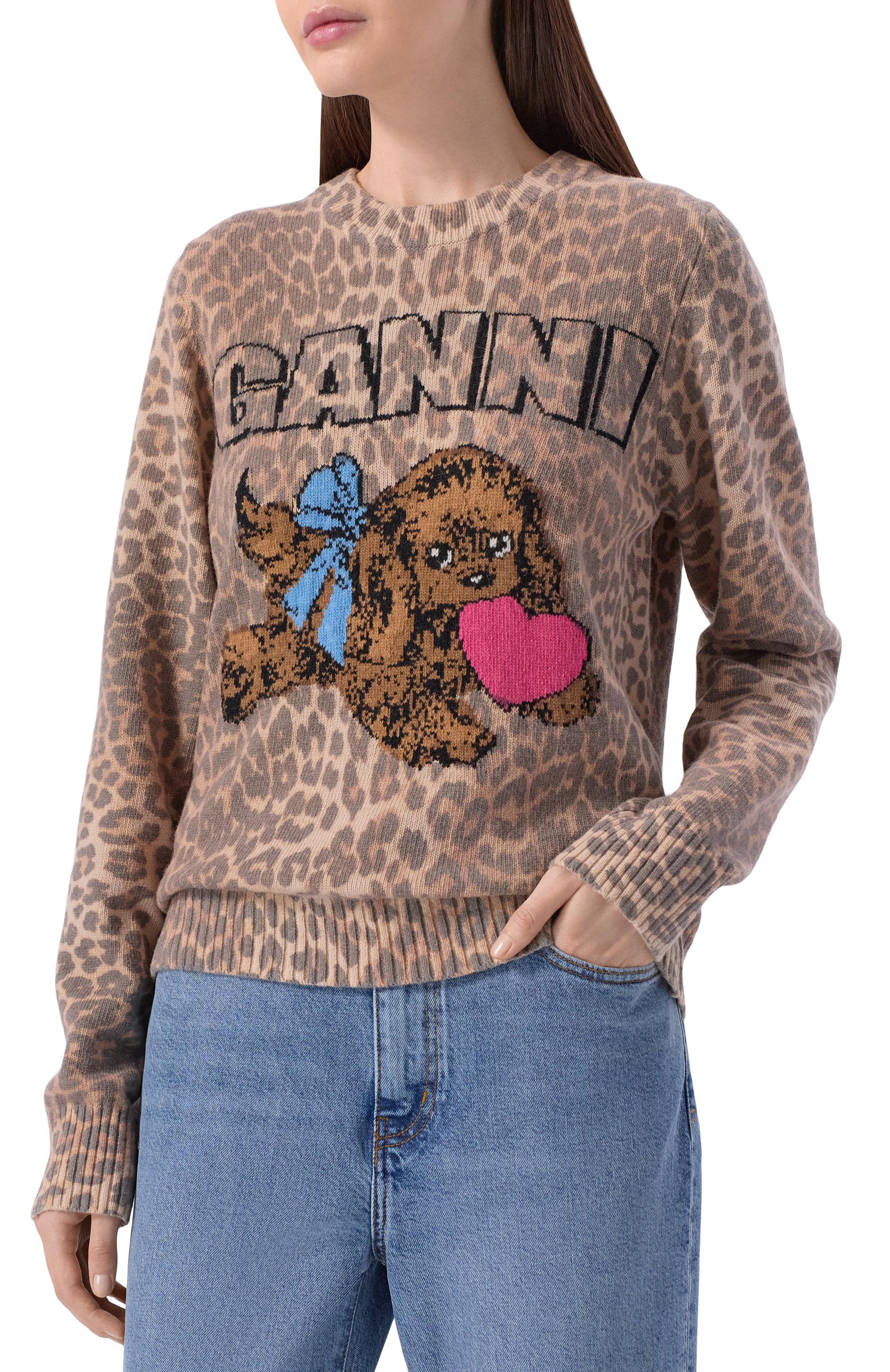 Шерстяной свитер GANNI, арт. A1070147, фото 3