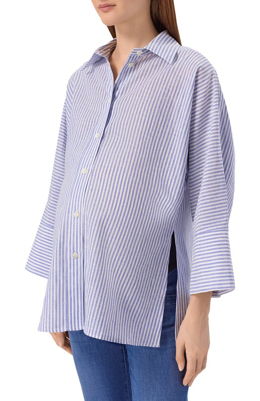 Рубашка изо льна и хлопка Pietro Brunelli CA2514/LI0028 Голубой  CA2514/LI0028 Фото 3