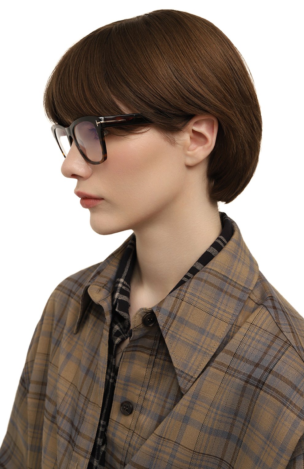 Оправа TOM FORD коричневого цвета по цене 46350 руб., арт. TF5886-B 052, фото 2 Оправа TOM FORD, арт. TF5886-B 052, фото 2