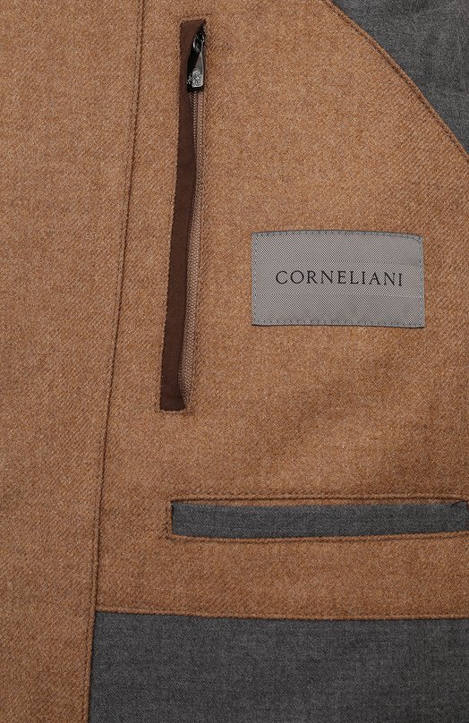 Жилет из шерсти и кашемира Corneliani 94C571-9418267 Коричневый  94C571-9418267 Фото 7