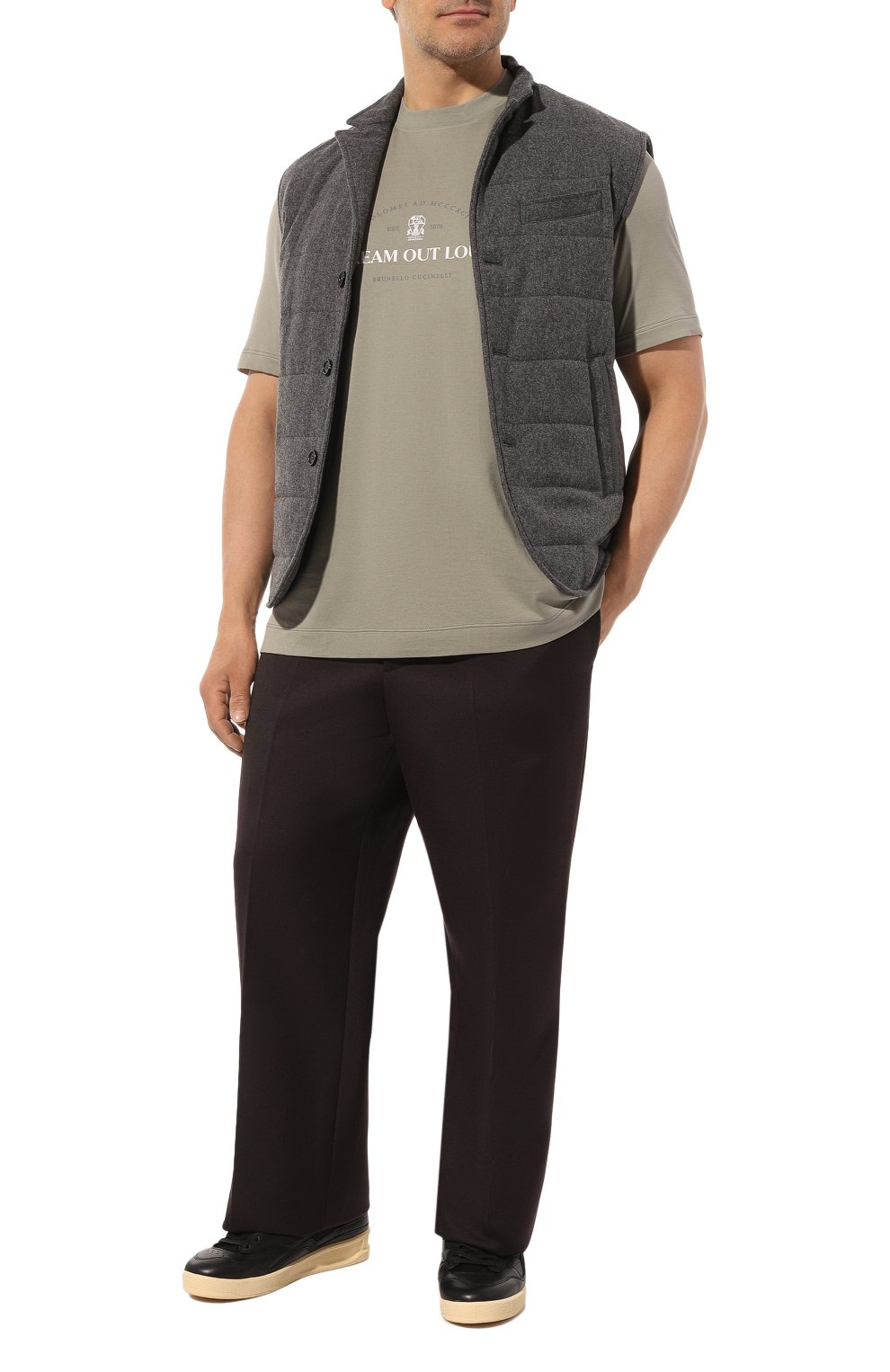 Хлопковая футболка BRUNELLO CUCINELLI, арт. M0T718431W, фото 2