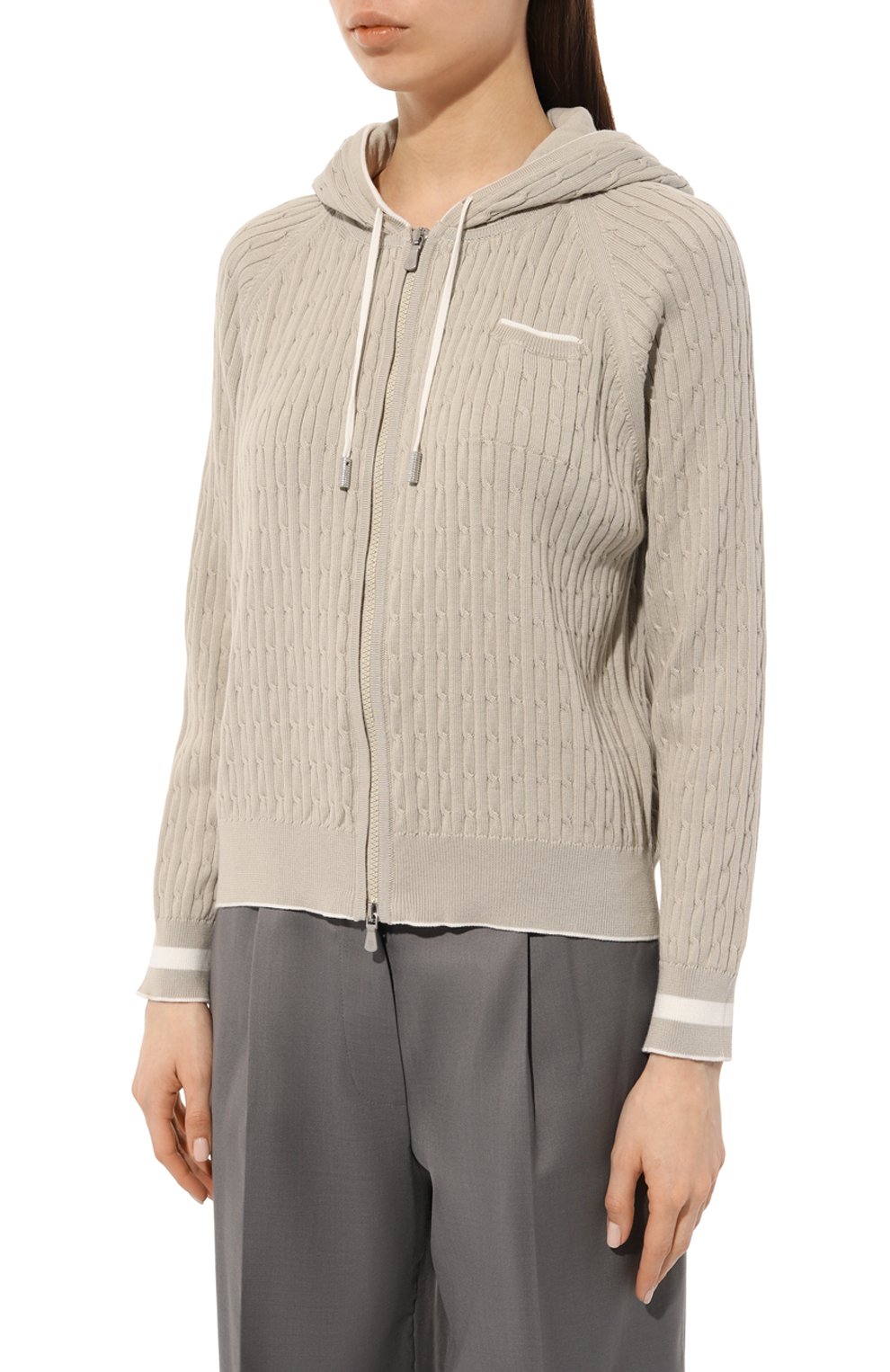 Хлопковый кардиган ELEVENTY светло-зеленого цвета по цене 69950 руб., арт. G81MAGG20 MAG0G043, фото 3 Хлопковый кардиган ELEVENTY, арт. G81MAGG20 MAG0G043, фото 3