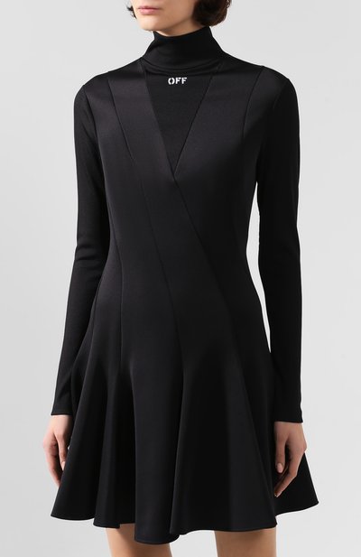 Платье OFF-WHITE черного цвета по цене 65850 руб., арт. 0WDB173F19F850521001, фото 3 Платье OFF-WHITE, арт. 0WDB173F19F850521001, фото 3
