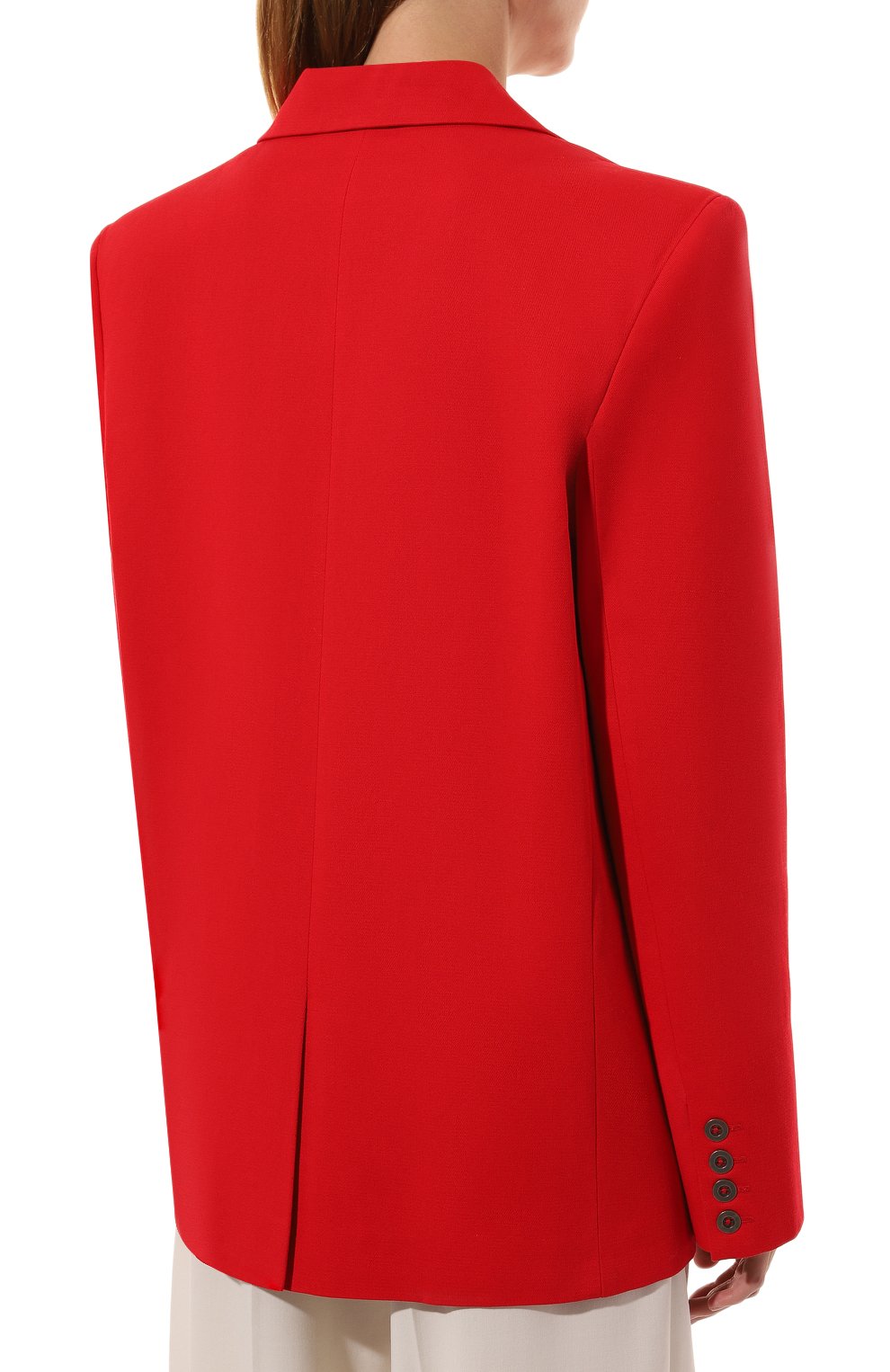 Хлопковый жакет WHO_AM красного цвета по цене 29900 руб., арт. FJ2-SV2210-RED, фото 4 Хлопковый жакет WHO_AM, арт. FJ2-SV2210-RED, фото 4