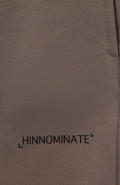 Хлопковые джоггеры HINNOMINATE серого цвета по цене 11300 руб., арт. HKW2/3641PF0044, фото 3 Хлопковые джоггеры HINNOMINATE, арт. HKW2/3641PF0044, фото 3