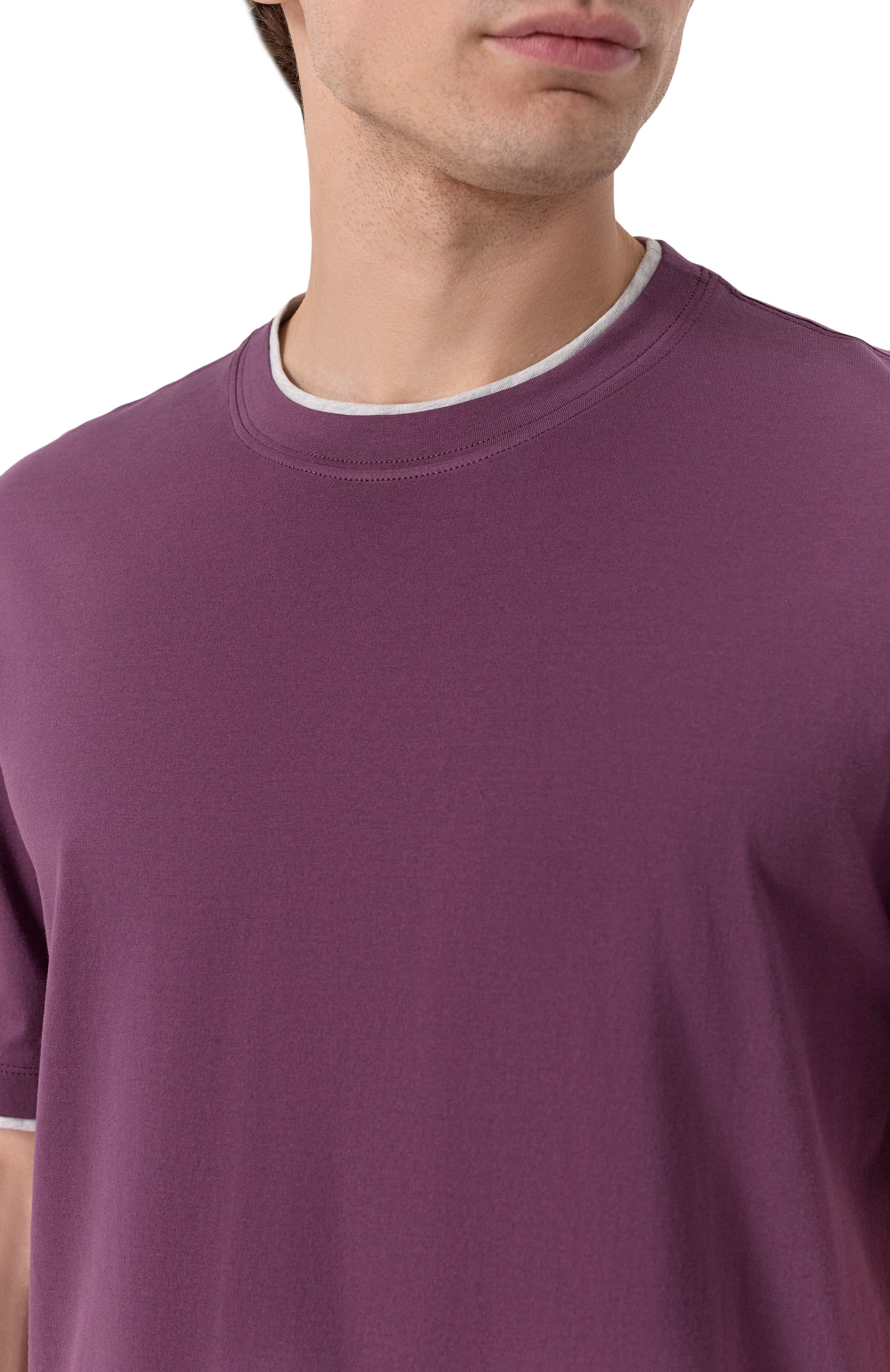 Хлопковая футболка BRUNELLO CUCINELLI, арт. M0B137427, фото 5