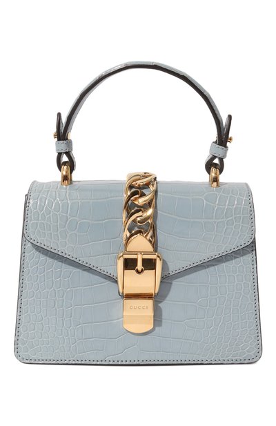 Сумка sylvie mini из кожи аллигатора GUCCI, арт. 470270 EV49G, фото 1