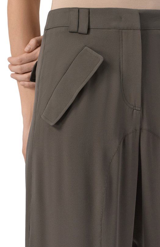 Шелковые брюки Giorgio Armani GW000627/TE10814 Хаки  GW000627/TE10814 Фото 5