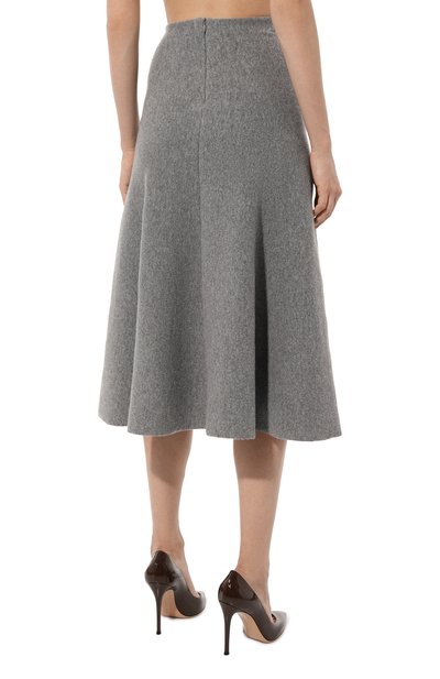 Юбка из шерсти и вискозы VALENTINO серого цвета по цене 293500 руб., арт. 3B3KG03U84P, фото 4 Юбка из шерсти и вискозы VALENTINO, арт. 3B3KG03U84P, фото 4