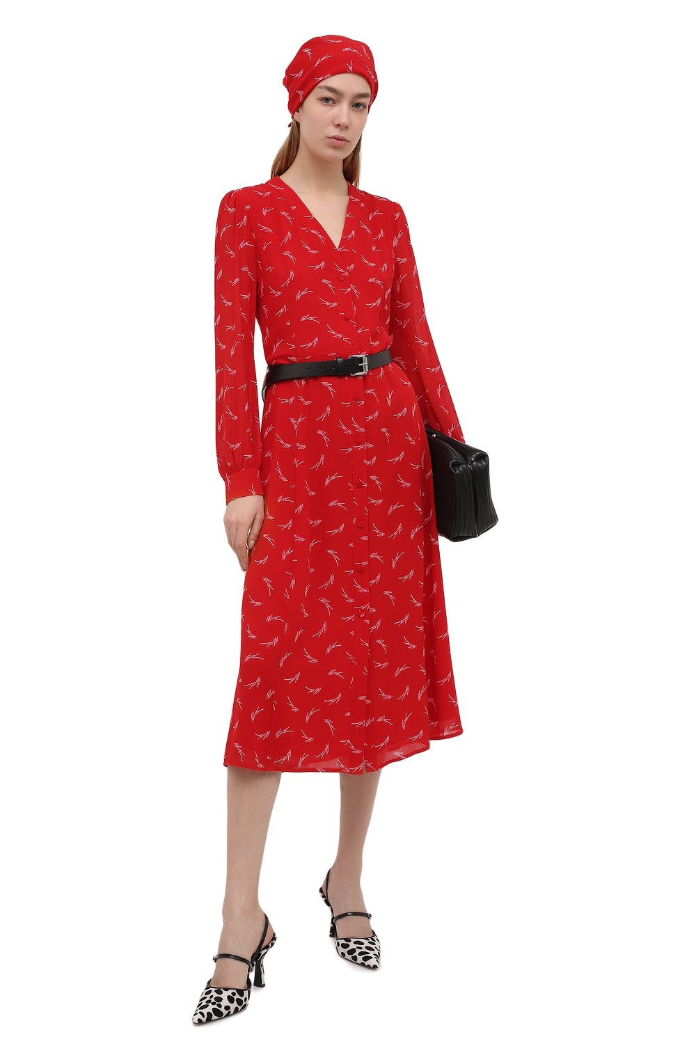 Платье MICHAEL MICHAEL KORS красного цвета по цене 26800 руб., арт. MH08Y46GKY, фото 6 Платье MICHAEL MICHAEL KORS, арт. MH08Y46GKY, фото 6