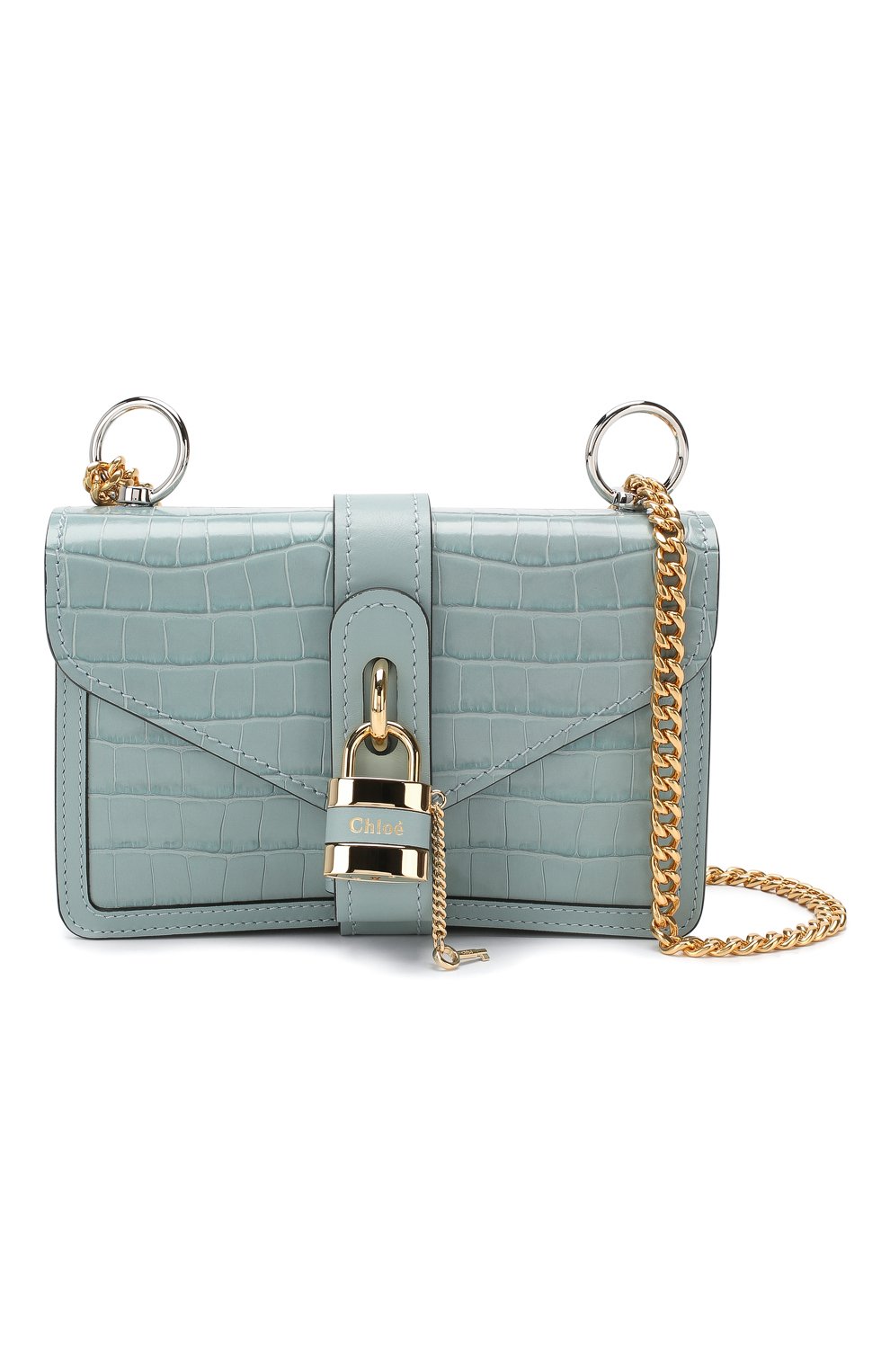 Сумка aby chain CHLOÉ голубого цвета по цене 229500 руб., арт. CHC19WS206A87, фото 6 Сумка aby chain CHLOÉ, арт. CHC19WS206A87, фото 6