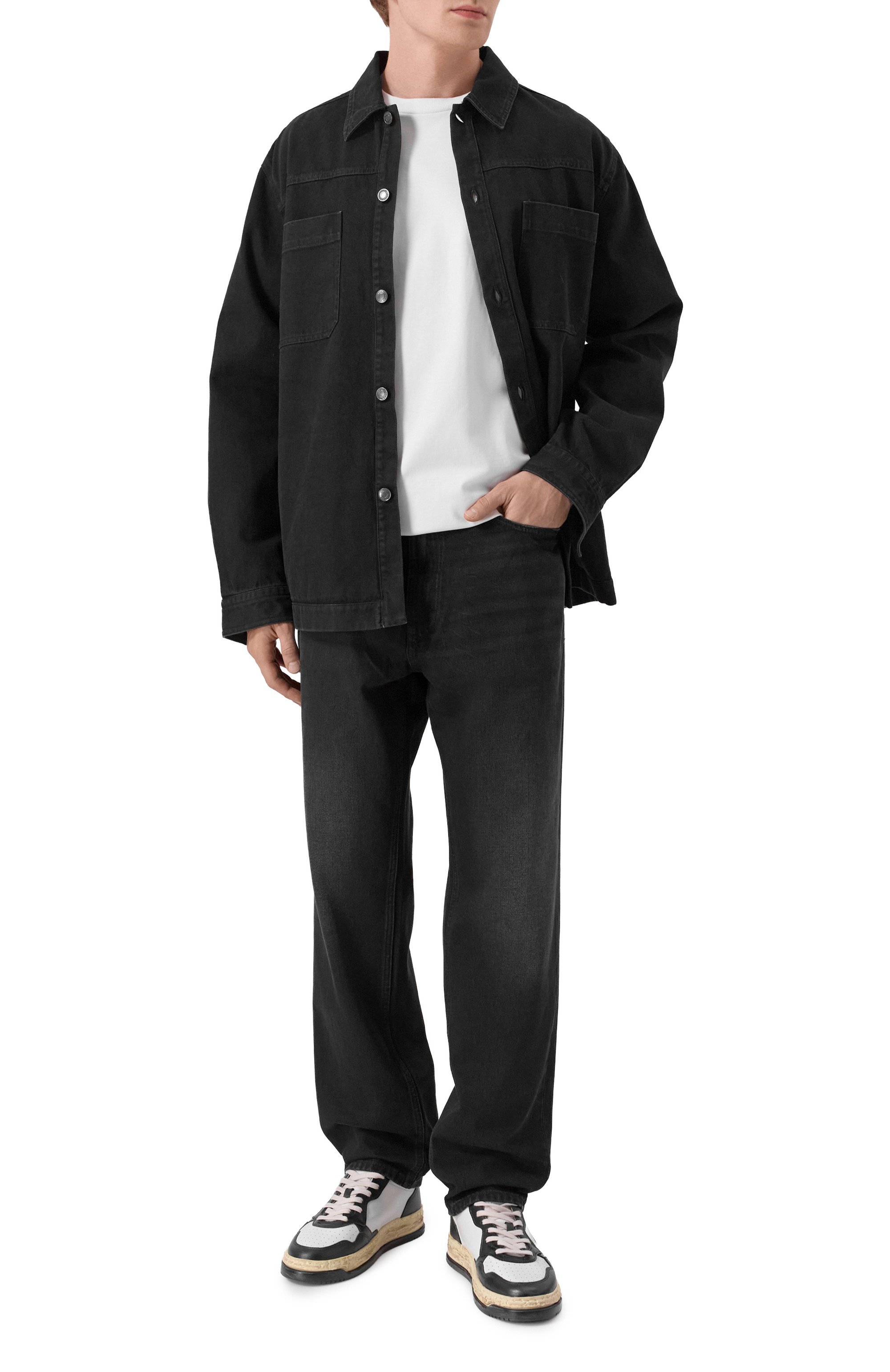 Джинсовая рубашка HUGO темно-серого цвета по цене 19950 руб., арт. 50549765, фото 2 Джинсовая рубашка HUGO, арт. 50549765, фото 2