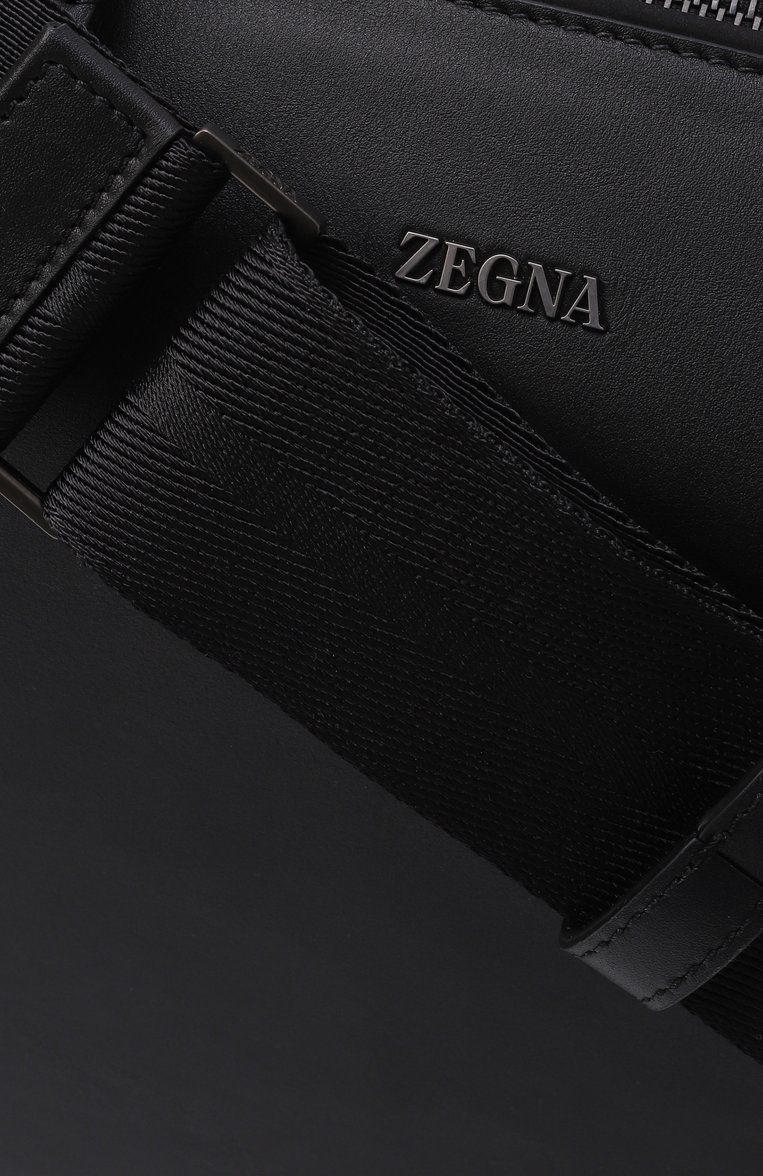 Мужская портфель ZEGNA черного цвета, арт. C2157Z/LHGRN | Фото 3 (Ремень/цепочка: На ремешке; Материал: Натуральная кожа; Размер: large; Сумки-технические: Портфели)