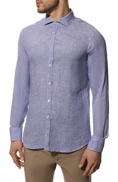 Льняная рубашка BROUBACK синего цвета по цене 18150 руб., арт. ASC-AUGUSTA-38/ATENE, фото 3 Льняная рубашка BROUBACK, арт. ASC-AUGUSTA-38/ATENE, фото 3