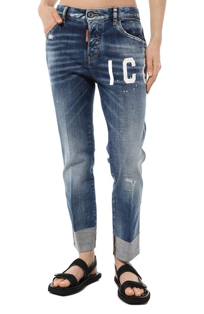 Джинсы DSQUARED2 синего цвета по цене 81900 руб., арт. S80LA0047/S30342, фото 3 Джинсы DSQUARED2, арт. S80LA0047/S30342, фото 3
