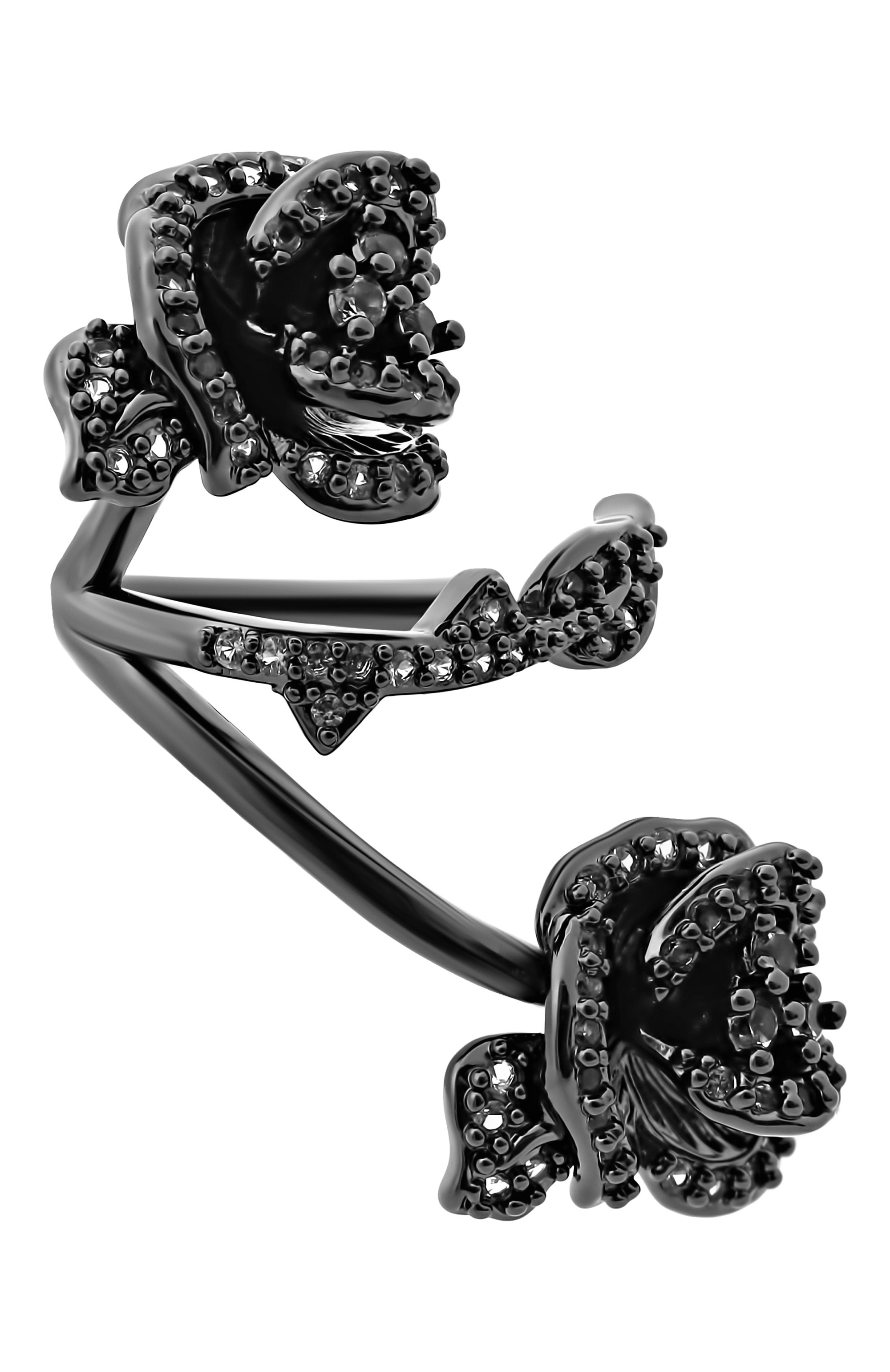 Кафф с розами secret garden CAVIAR JEWELLERY черного цвета по цене 13500 руб., арт. SG015B, фото 3 Кафф с розами secret garden CAVIAR JEWELLERY, арт. SG015B, фото 3