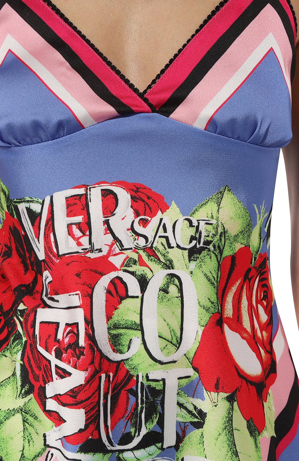 Топ VERSACE JEANS COUTURE разноцветного цвета по цене 22050 руб., арт. 74HAM225/NS230, фото 5 Топ VERSACE JEANS COUTURE, арт. 74HAM225/NS230, фото 5