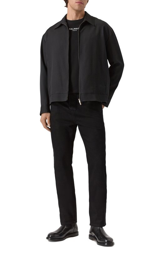 Хлопковая майка Balmain FH1EC025/BD10 Чёрный  FH1EC025/BD10 Фото 2