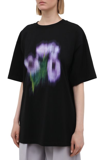 Хлопковая футболка KENZO черного цвета по цене 14750 руб., арт. FB52TS9704SA, фото 3 Хлопковая футболка KENZO, арт. FB52TS9704SA, фото 3