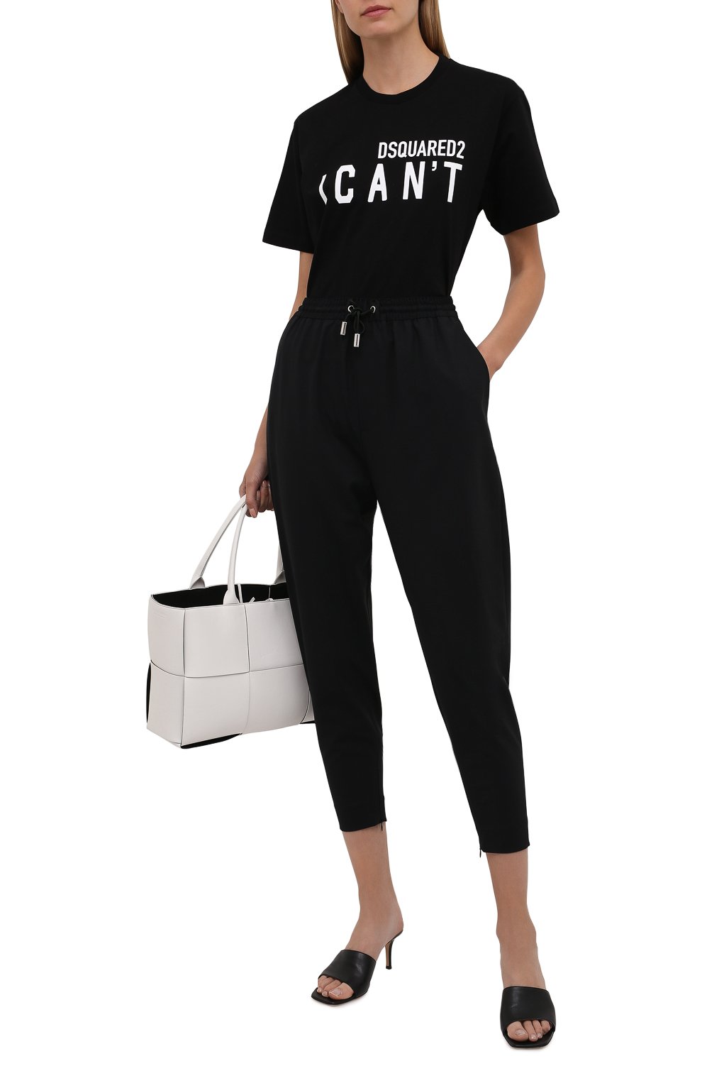 Шерстяные брюки DSQUARED2 черного цвета по цене 38650 руб., арт. S75KB0240/S40320, фото 2 Шерстяные брюки DSQUARED2, арт. S75KB0240/S40320, фото 2